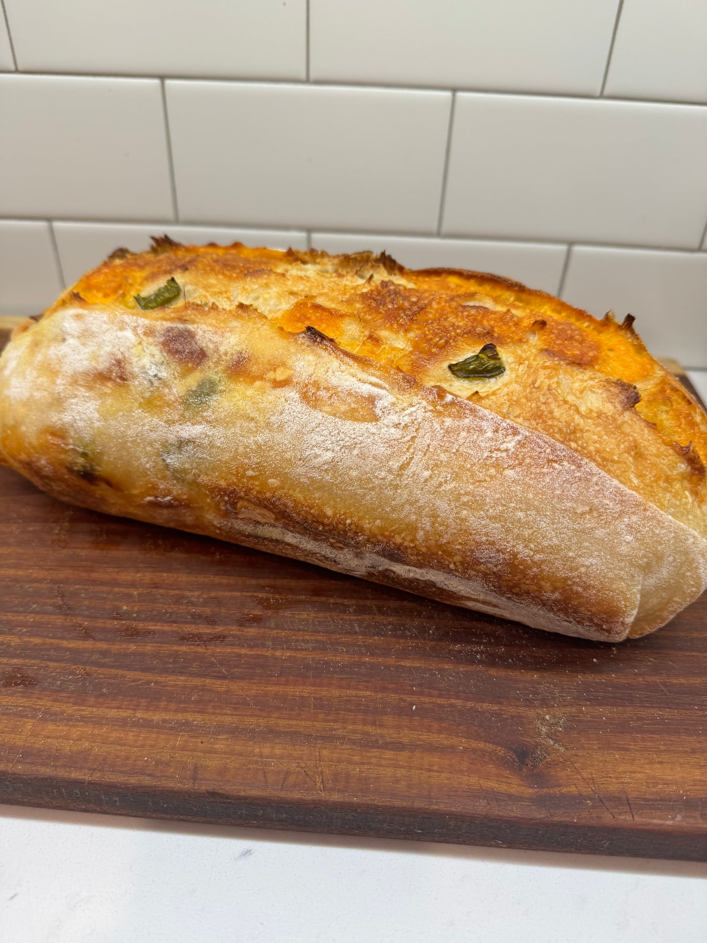 Smoked Wisconsin Cheddar and Jalapeno Sourdough Bread