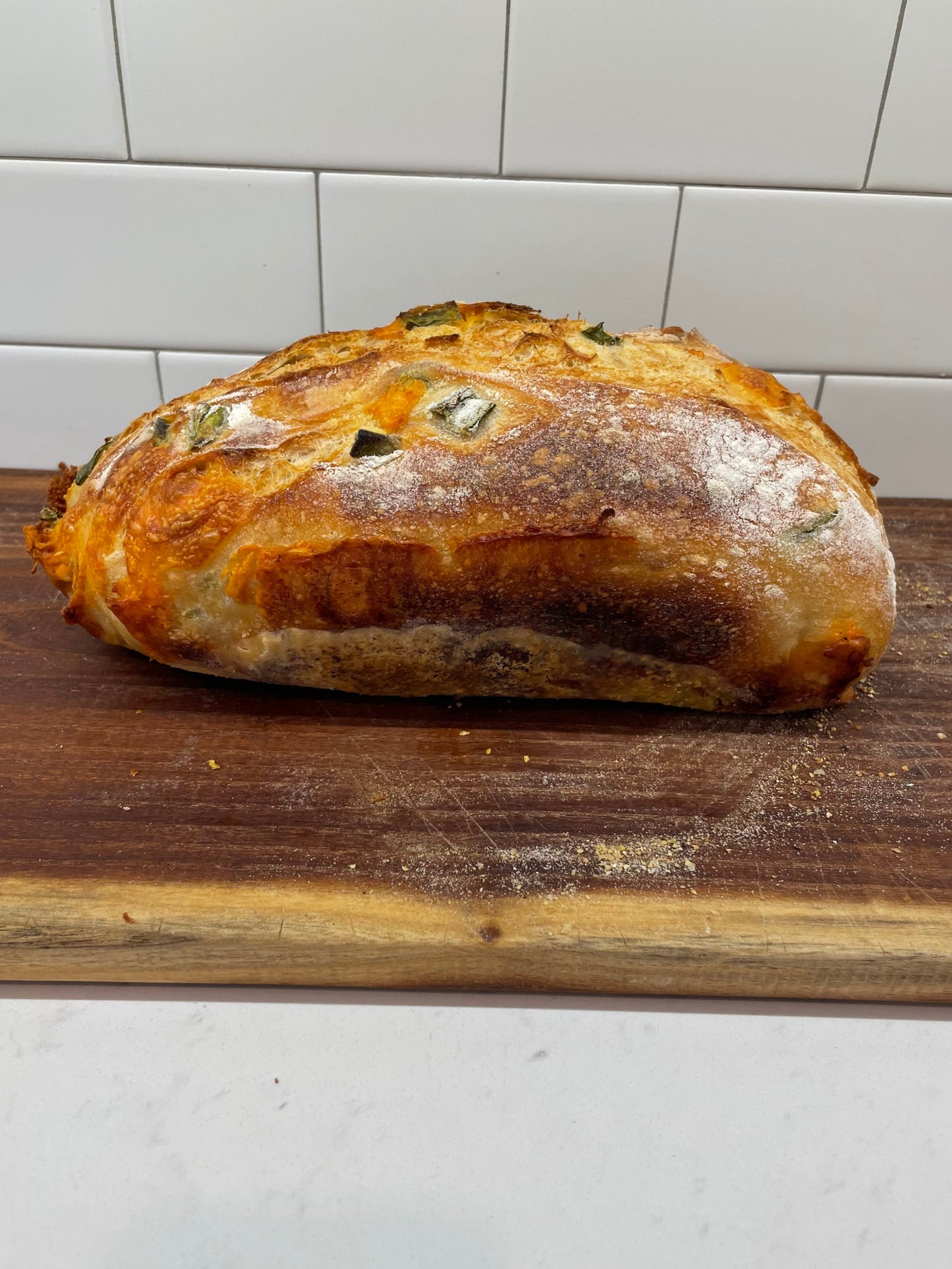 Smoked Wisconsin Cheddar and Jalapeno Sourdough Bread